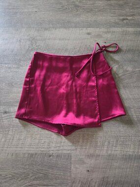 Altar'd State Burgandy Wrap Skort.